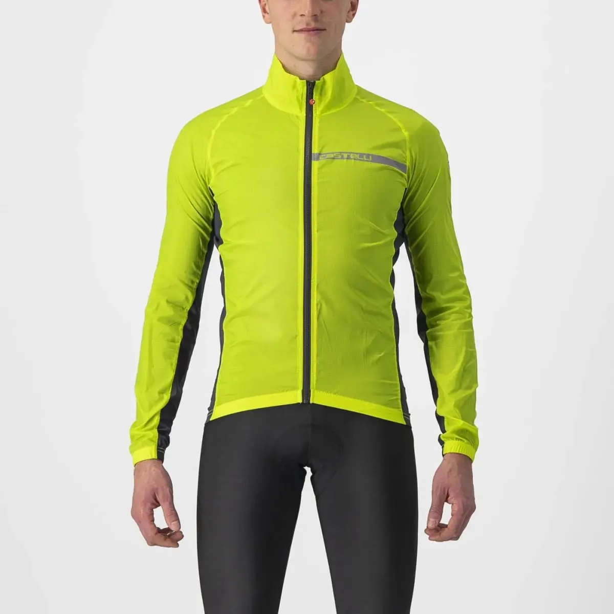 Castelli Squadra Stretch Jacket Men's - Electric Lime /Dark Gray 1