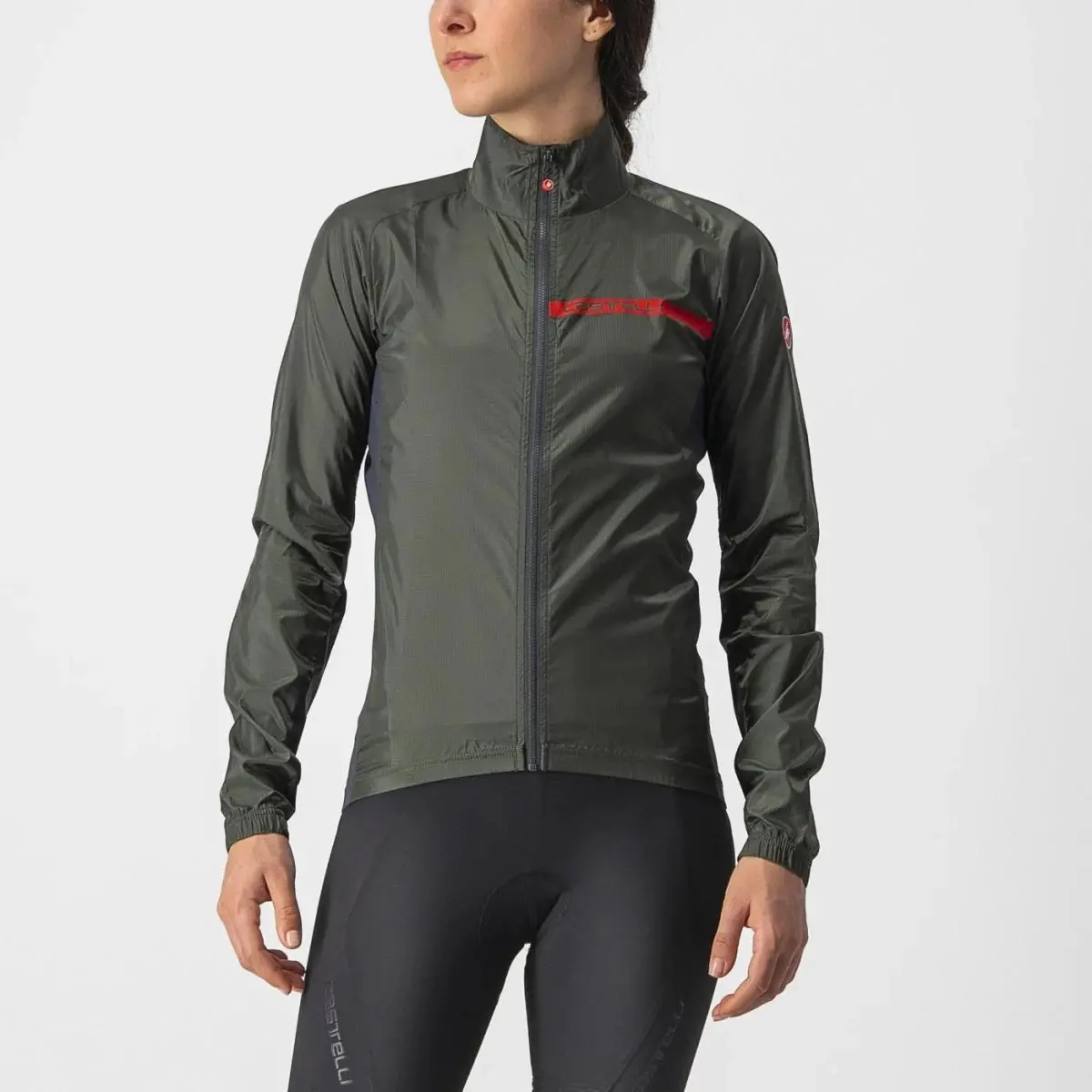 Castelli Squadra Stretch Jacket Women's - Military Green/Dark Grey 1