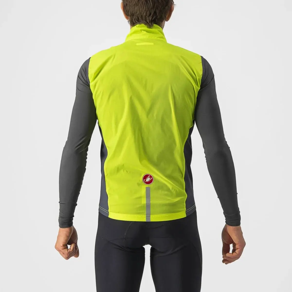 Castelli Squadra Stretch Men's Vest - Electric Lime/Dark Gray 5
