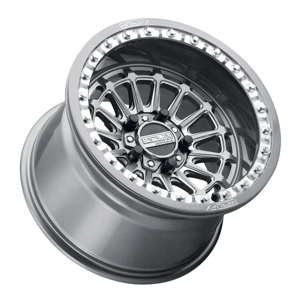 Delta R Beadlock | Gunmetal Contrast Cut | 15X10 | +0Mm/5+5 | 5X4.5 | 78325 1