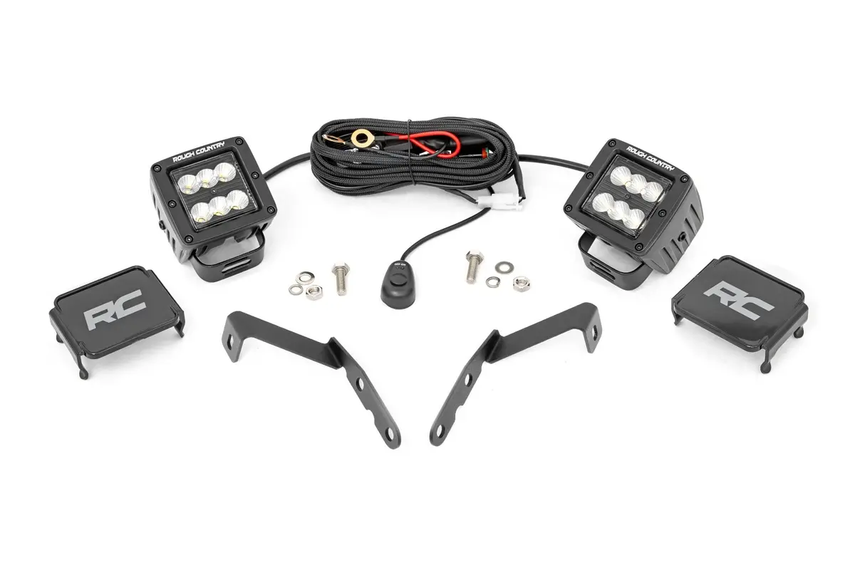 Led Light Kit | Ditch Mount | 2" Black Pair | Flood | Chevy 1500 & Chevy/Gmc 2500Hd/3500Hd (07-14) 1