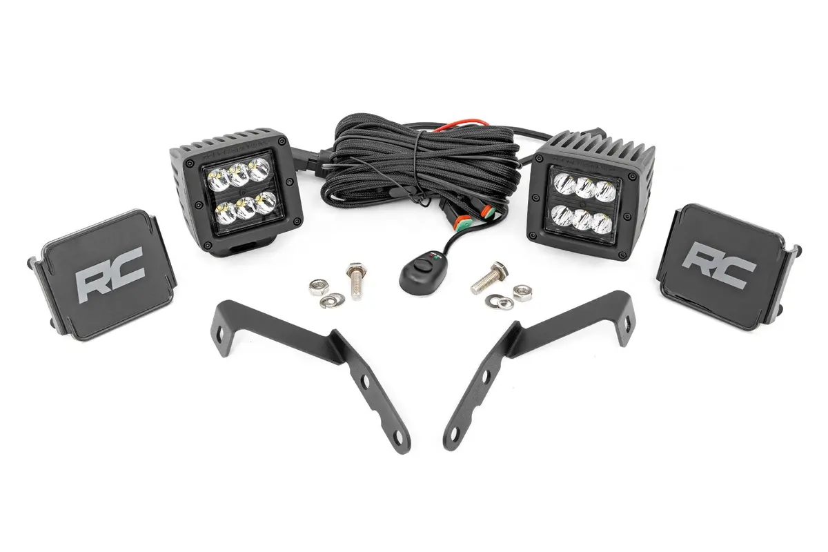 Led Light Kit | Ditch Mount | 2" Black Pair | Spot | Chevy 1500 & Chevy/Gmc 2500Hd/3500Hd (07-14) 1