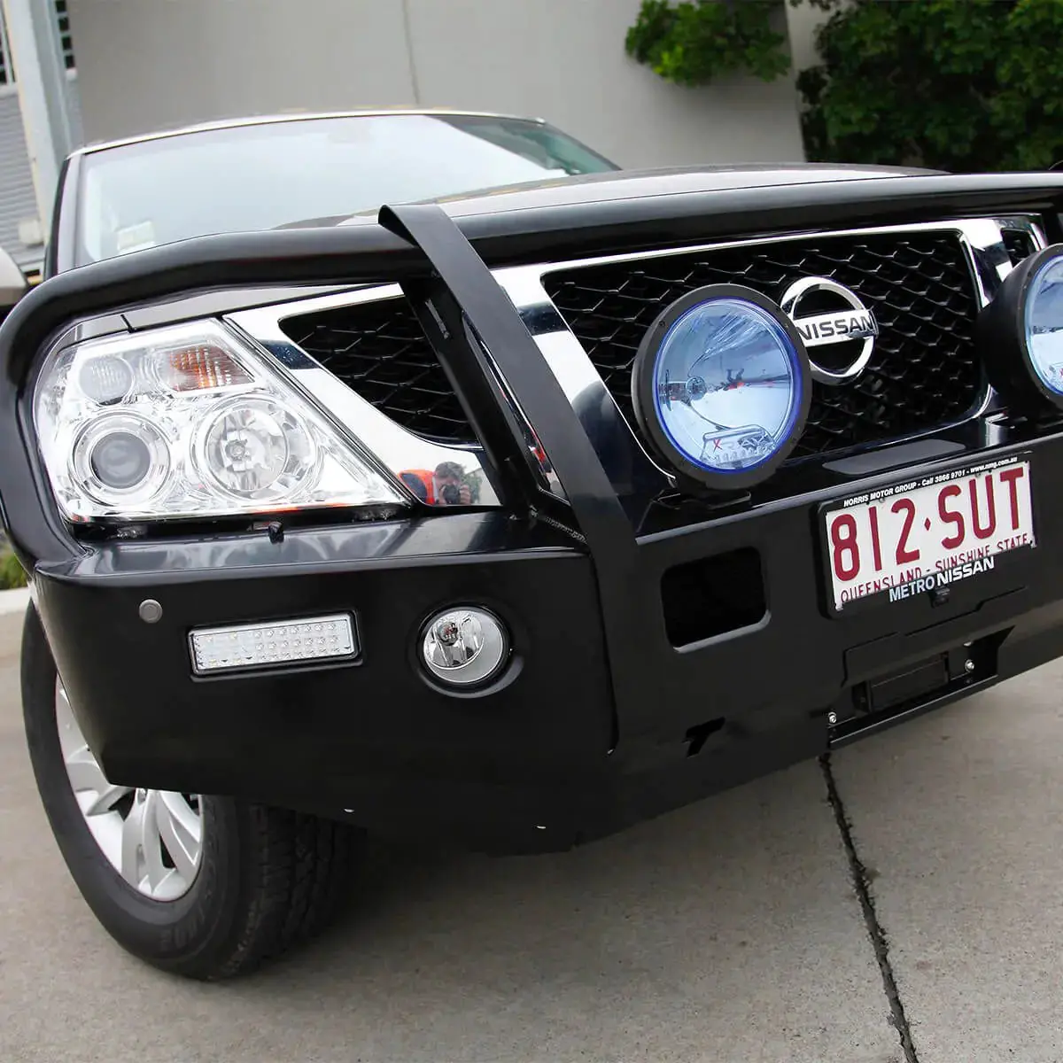 Tjm Outback Bull Bar Black Steel Suit Nissan Patrol Y62 S1-S4 2