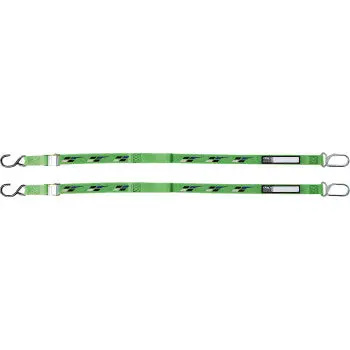 Tie-Downs - Black/Green - Kawasaki 1