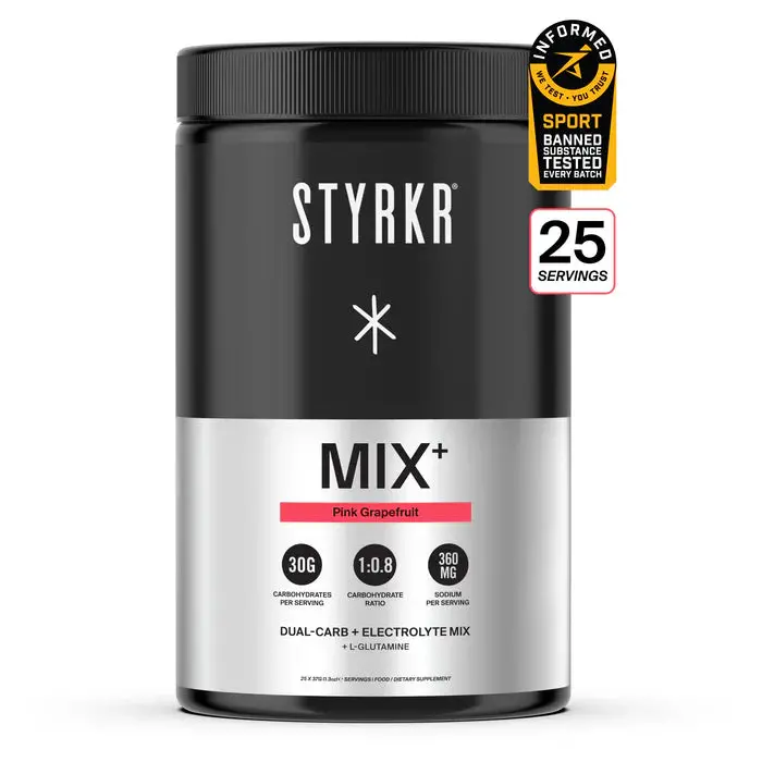Styrkr Mix+ Pink Graprefruit: Dual-Carb & Electrolyte Drink Mix 1