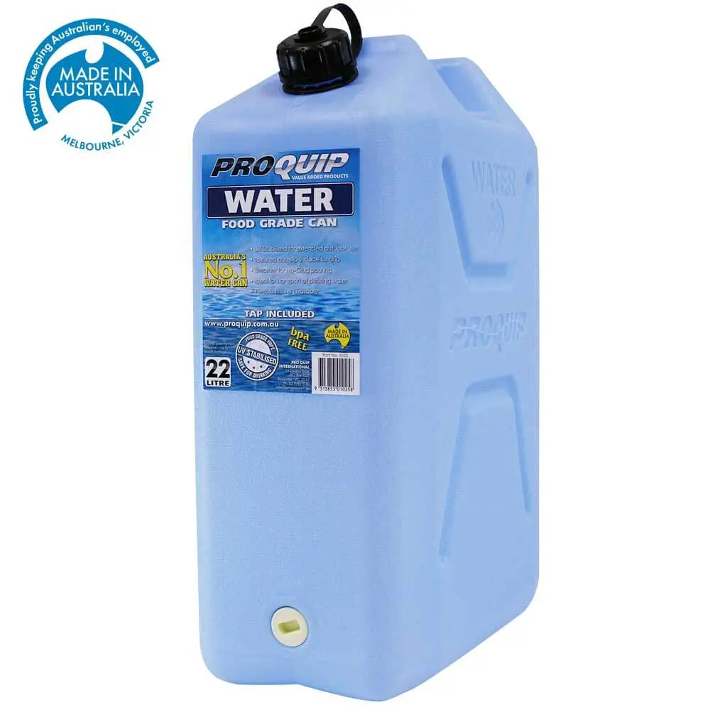 22L Light Blue Plastic Water Jerry Can With Tap 1