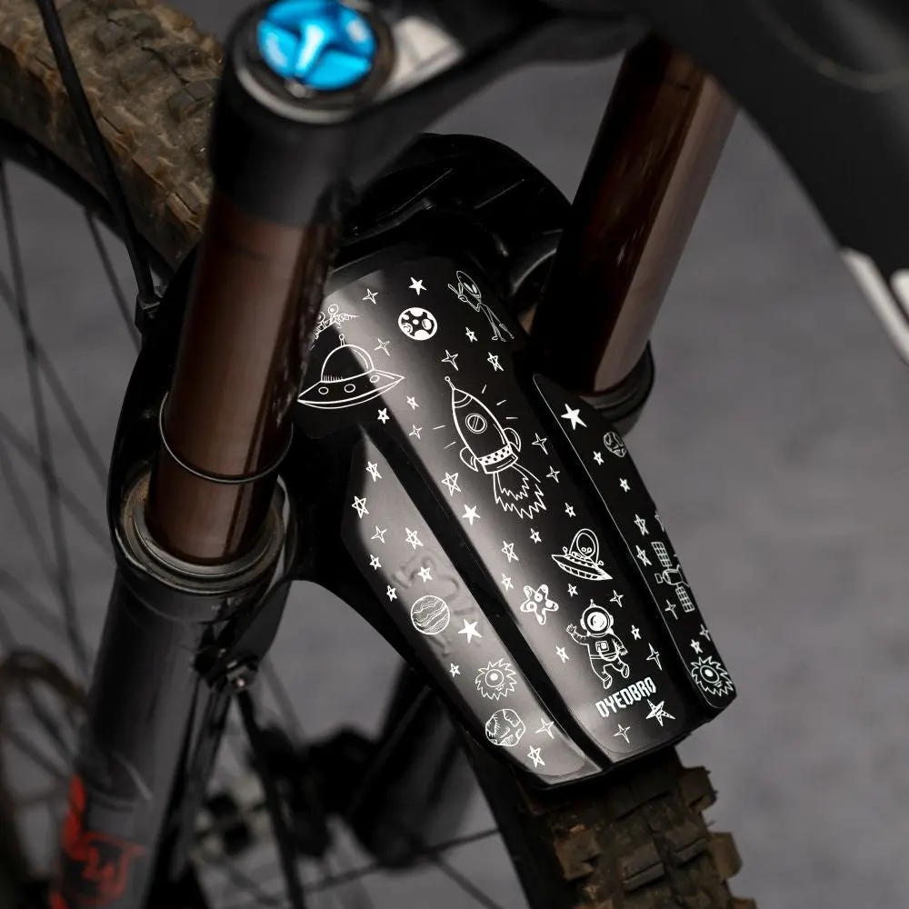 Dyedbro - Mudguard Decals - Fox / Rockshox - Space Trip 1