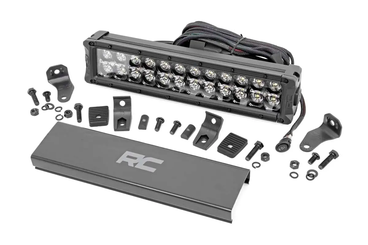 12 Inch Black Series Led Light Bar | Dual Row | White Drl 1