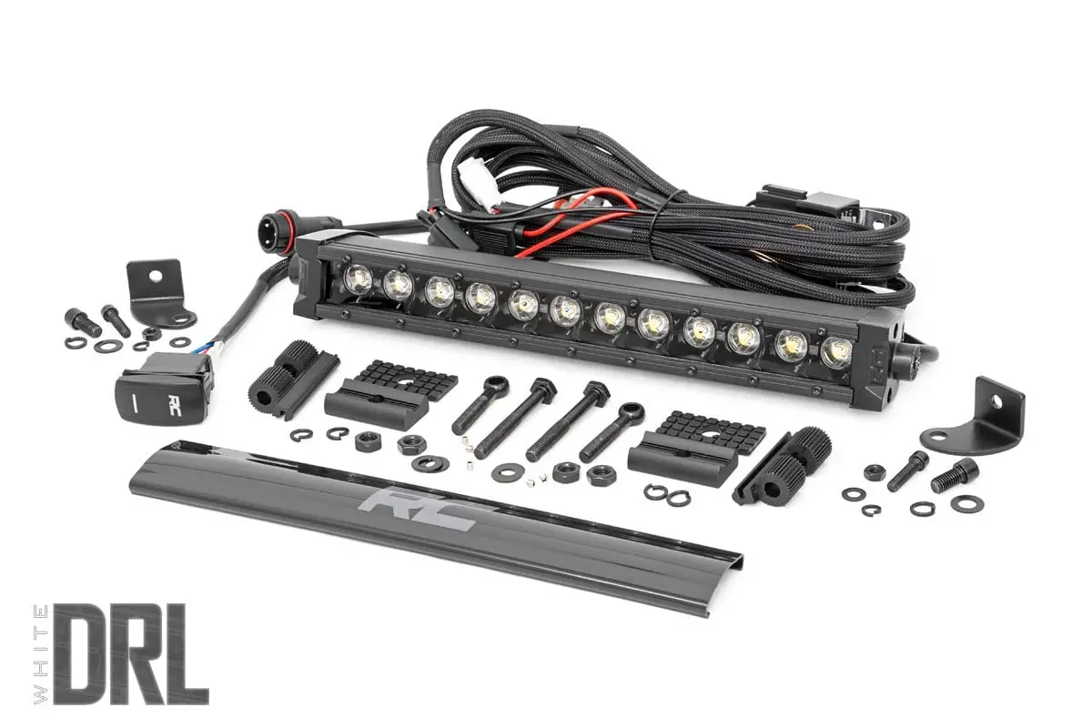 12 Inch Black Series Led Light Bar | Single Row | Cool White Drl 1