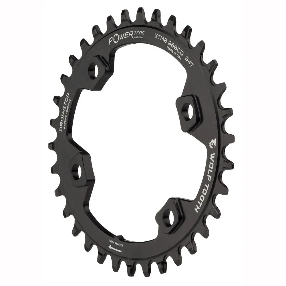 96 Bcd Xt M8000 Oval Drop-Stop Chainring 3
