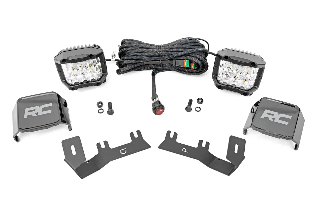 Led Ditch Light Kit | 3In Osram Pair | Wide | Chevy/Gmc 1500 (14-18 & Classic) 1