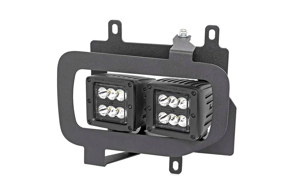 Led Light Kit | Fog Mount | Dual 2" Black Pairs | Spot | Ford F-150 (15-17) 2