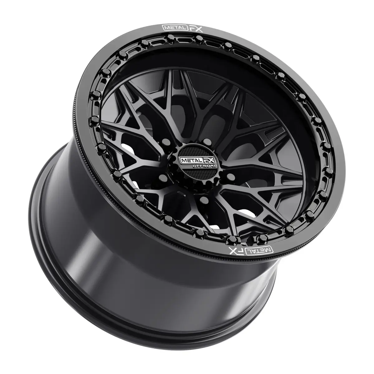 Alpha R Beadlock | Satin Black W/ Gloss Black Ring | 15X10 | +0Mm/5+5 | 5X4.5 | 78770 1