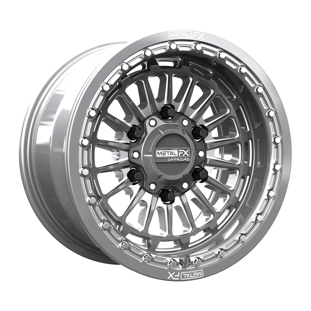 Delta 6R Beadlock | Gunmetal Contrast Cut | 15X10 | +38Mm/6.5+3.5 | 6X5.5 | 78345 1