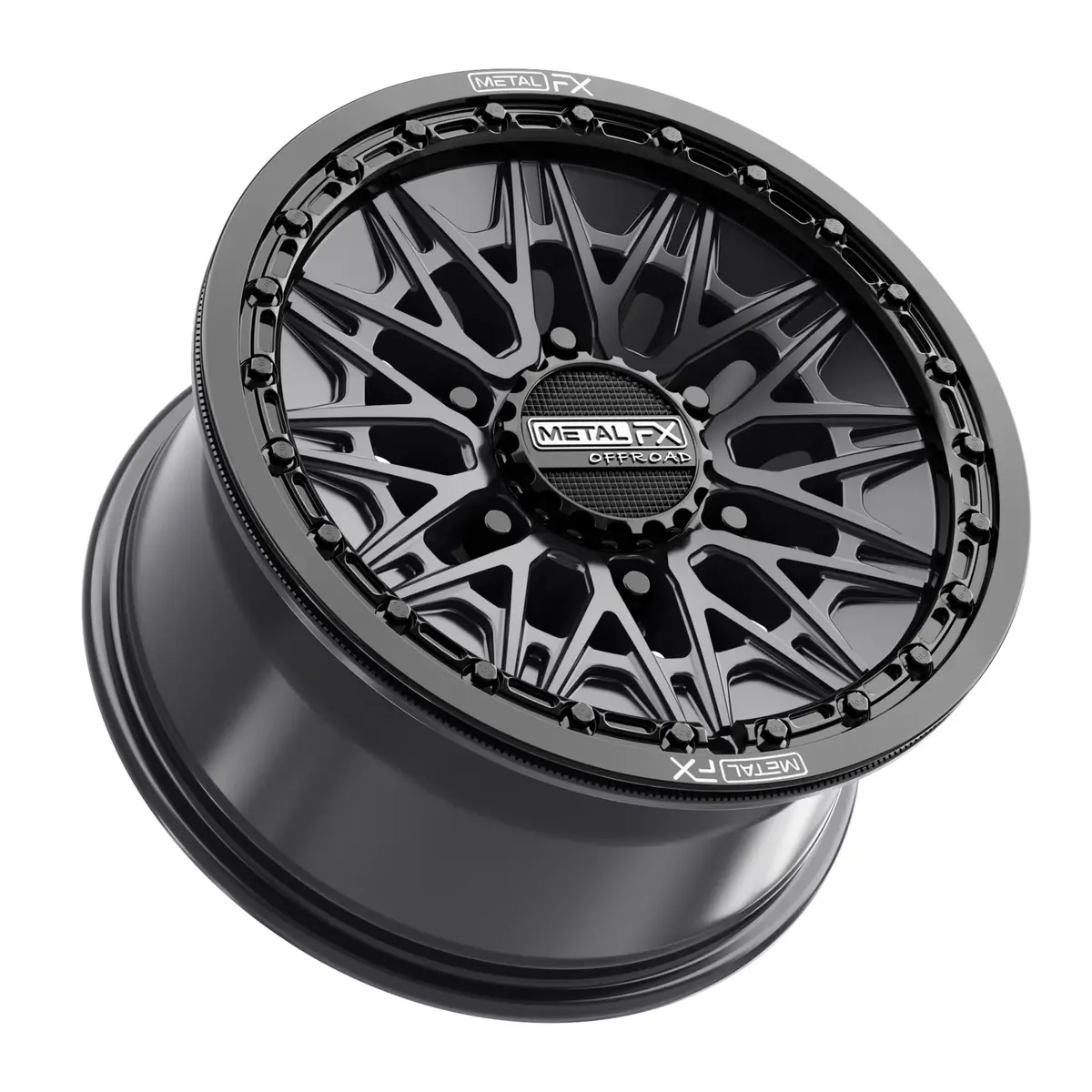 Alpha 6R Beadlock | Satin Black W/ Gloss Black Ring | 15X8 | +25Mm/5+3 | 6X5.5 | 78780 1