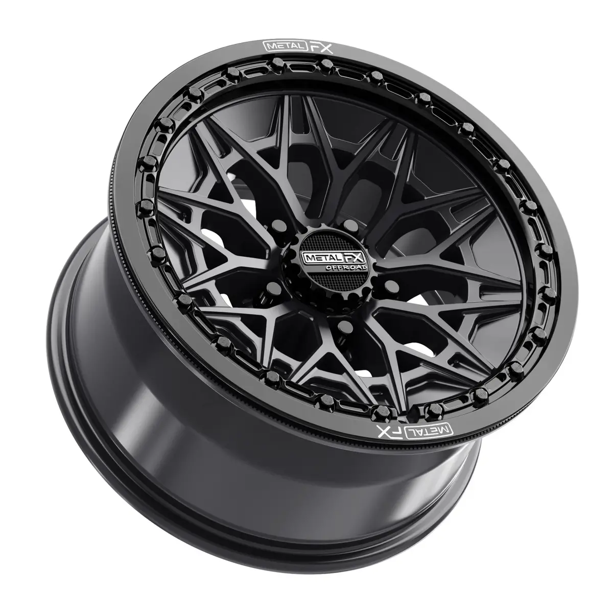 Alpha R Beadlock | Satin Black W/ Gloss Black Ring | 15X8 | +0Mm/4+4 | 5X4.5 | 78760 1