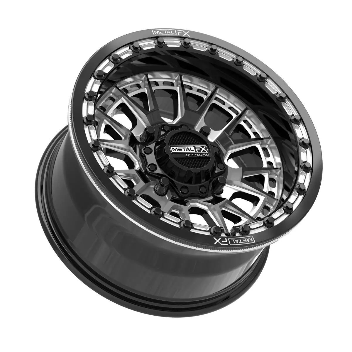 Slayer Beadlock | Gloss Black Contrast Cut | 15X8 +0Mm/4+4 | 4X136/4X137 | 78641 1