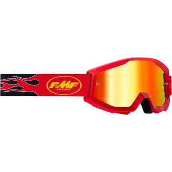 Youth Powercore Goggles - Flame - Red - Red Mirror 1