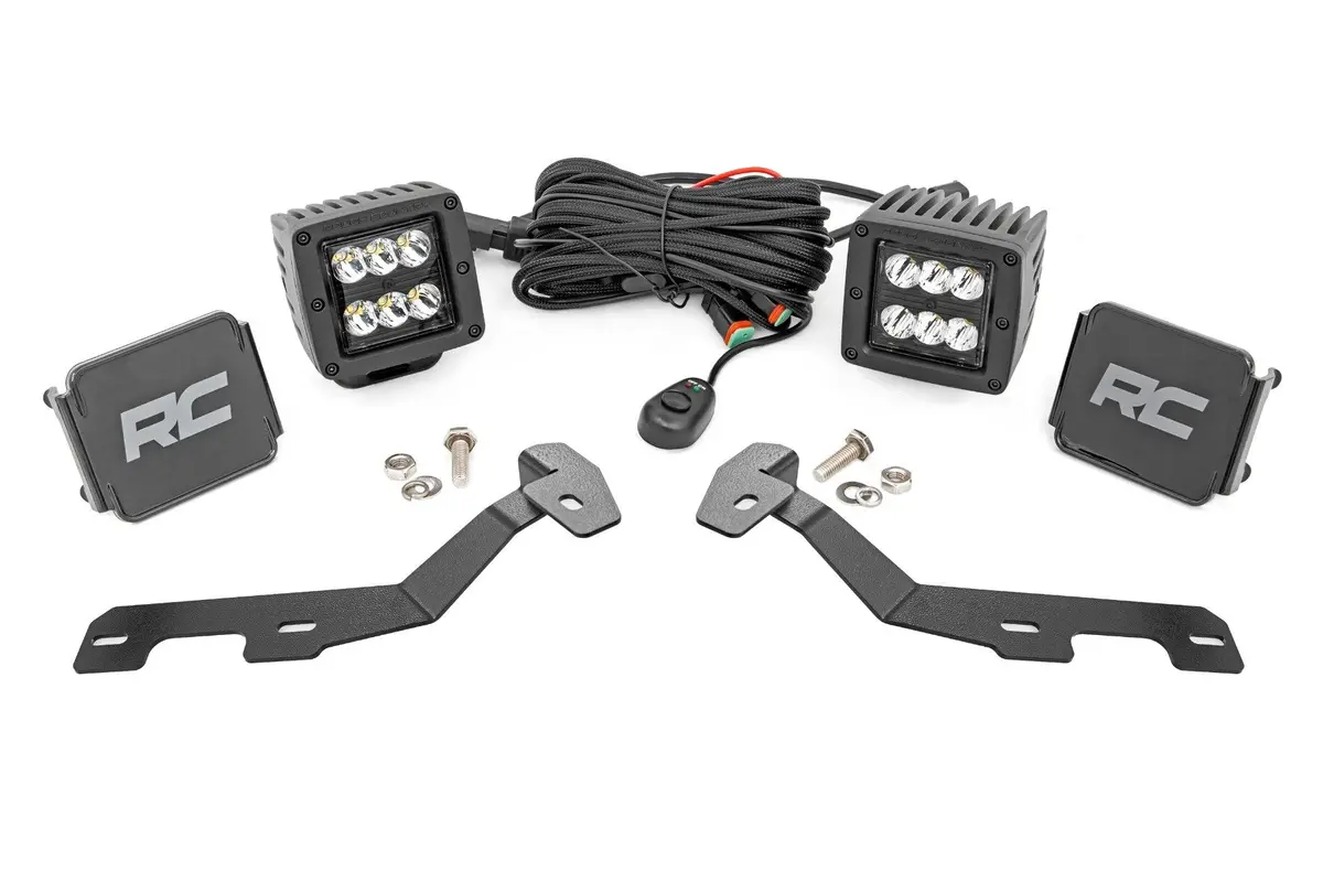 Led Light Kit | Ditch Mount | 2" Black Pair | Spot | Ram 1500 2Wd/4Wd (19-25) 1