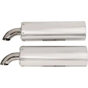 Full Dual Exhaust System - Brushed - Rzr Xp 1000 1