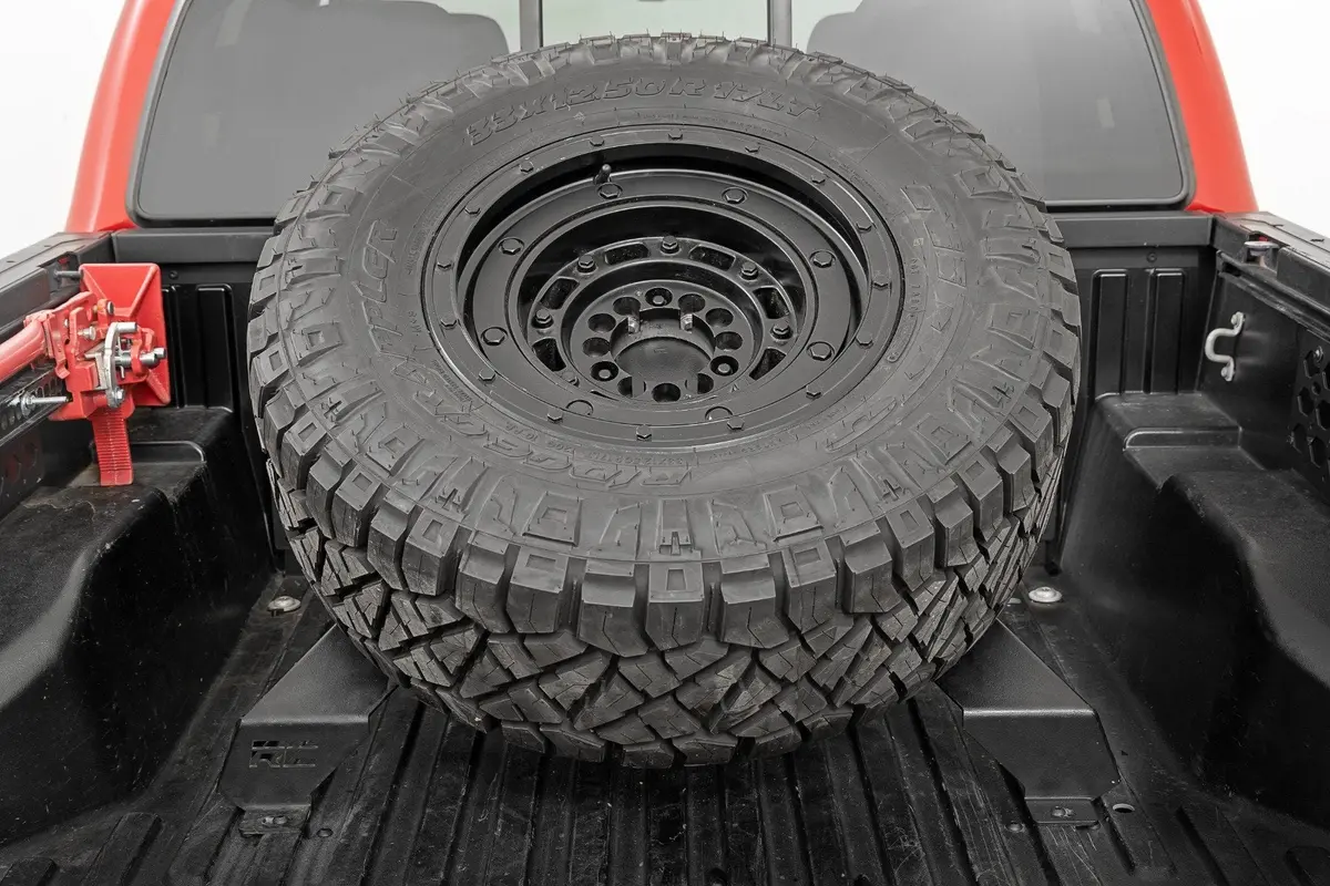 Bed Mount Spare Tire Carrier | Universal (5X5.5 6X5.5 6X135 & 5X5.0 Bolt Patterns) 1
