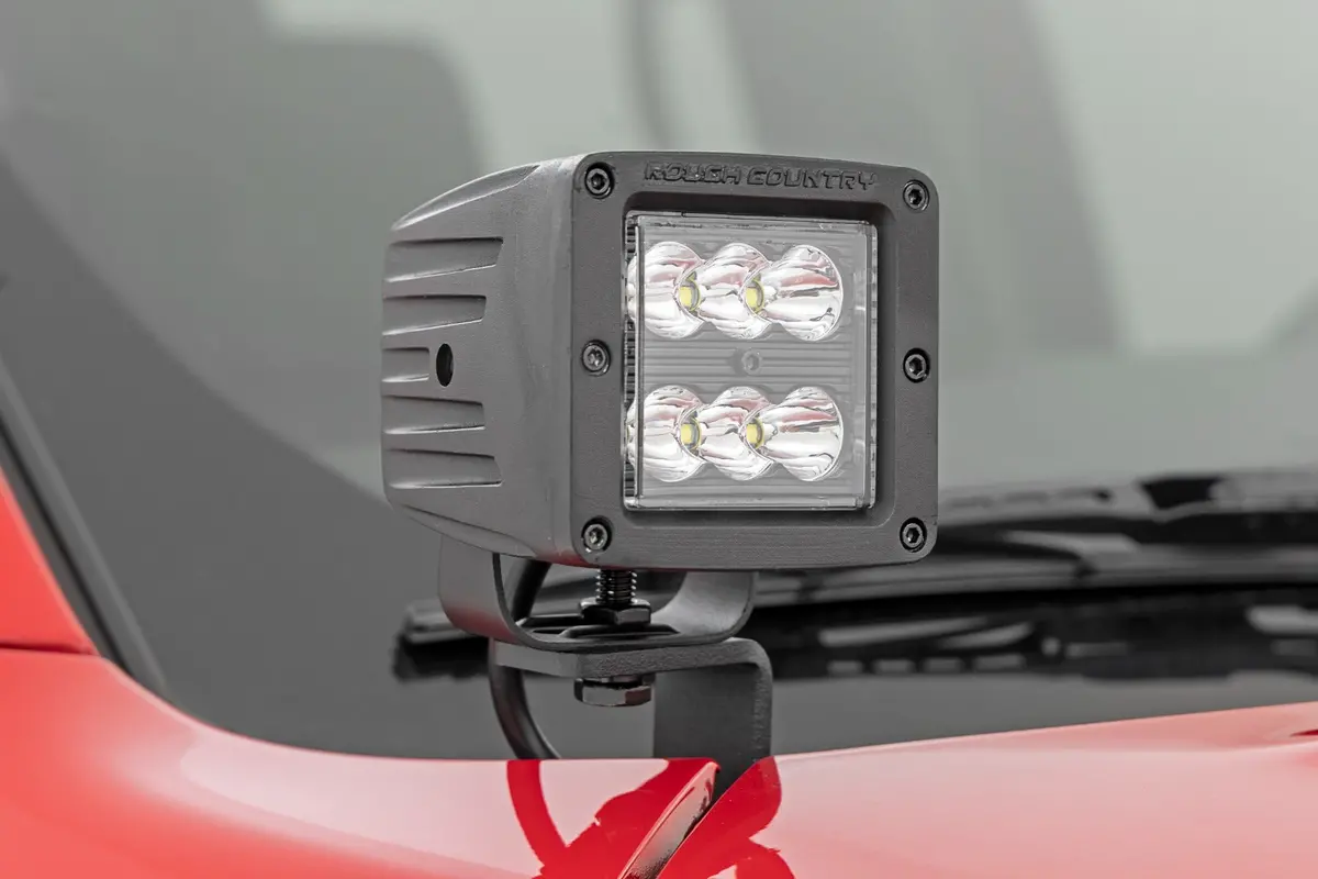Led Light Kit | Ditch Mount | 2" Black Pair | Flood | Nissan Frontier (22-24) 2
