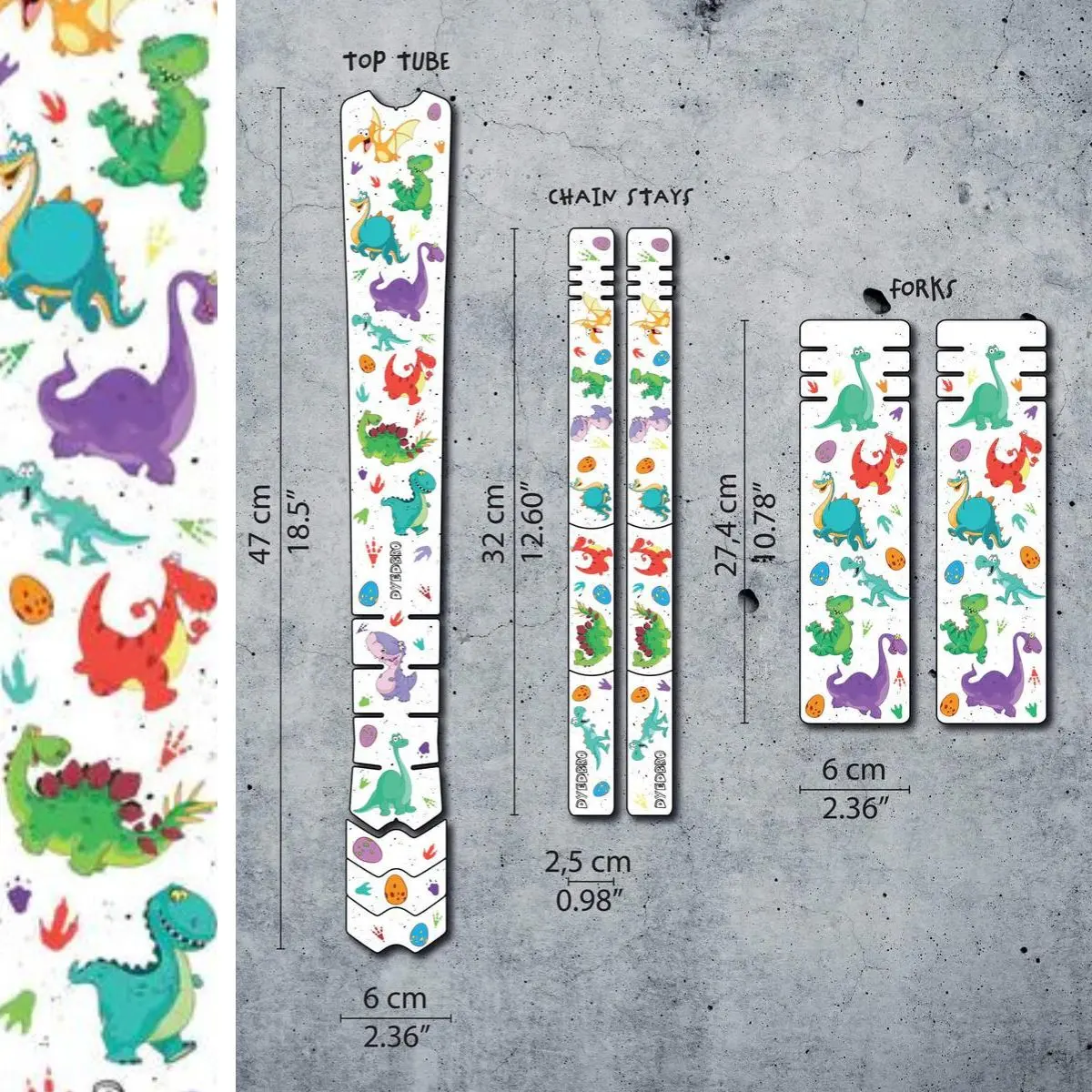 Dyedbro Kids Frame Protection - Dinos Pattern 1