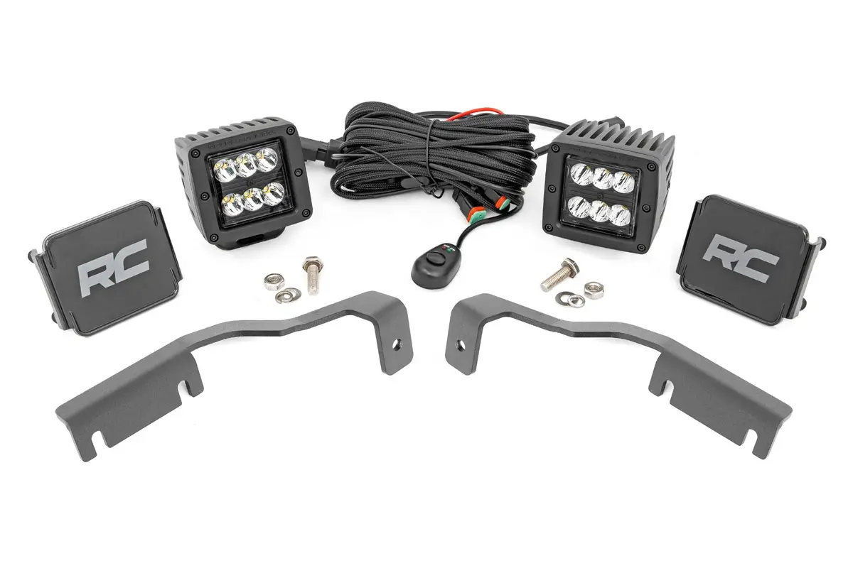 Led Light Kit | Ditch Mount | 2" Black Pair | Spot | Nissan Frontier (22-24) 1