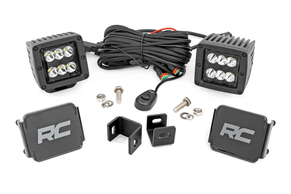 Led Light Kit | Ditch Mount | 2" Black Pair | Spot | Toyota Tundra (22-25) 1
