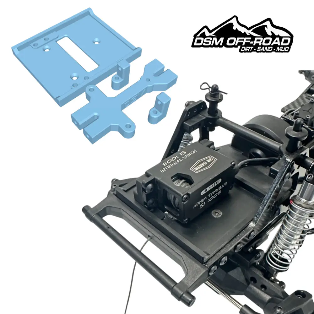 Full Size Servo Winch Mount (Fits Vanquish® Vrd W/ Stubby Kit) (Stl File) 1