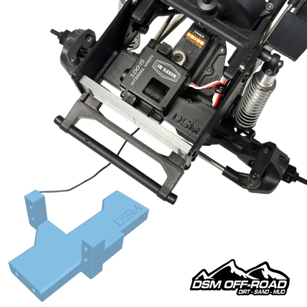 Mini Servo Winch Mount (For Vanquish® Vrd W/ Stubby Kit) (Stl File) 1