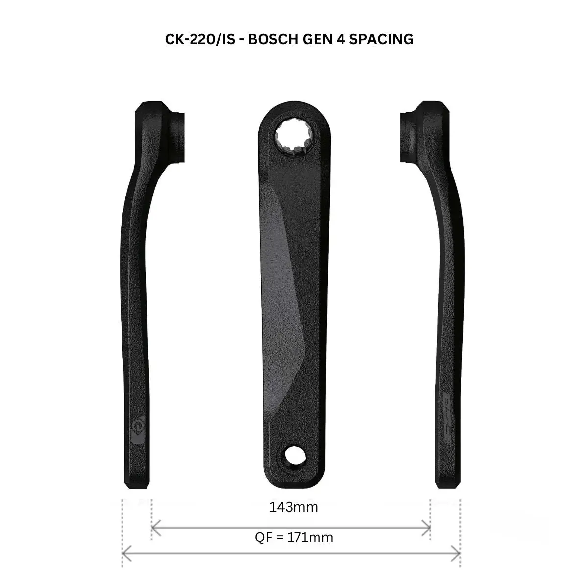 Fsa - Isis Spline E-Bike Cranks - Ck-220/Is - Bosch G4 / Yamaha Pwx / Brose Mag 1