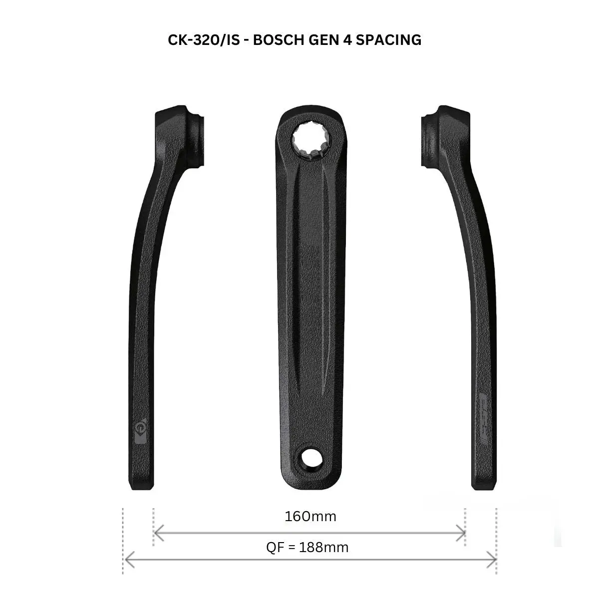 Fsa - Isis Spline E-Bike Cranks - Ck-320/Is - Bosch G4 / Yamaha Pwx 1