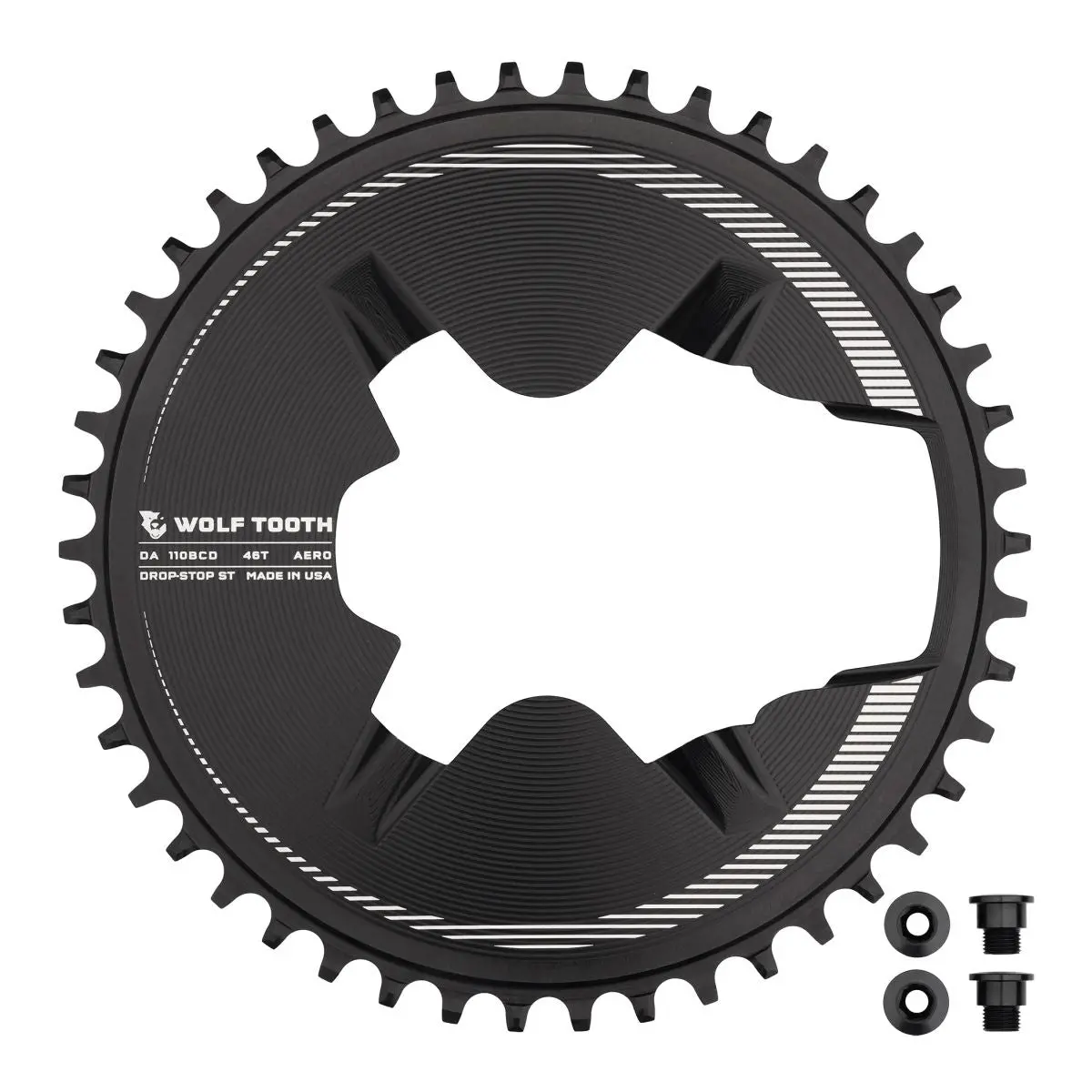 Shimano 9200 Aero 1X Drop-Stop Chainring - 110 X 4 Bcd - Shimano Hg+ 2