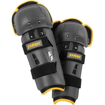 Youth Sector Gp Knee Guards - Charcoal/Yellow 1