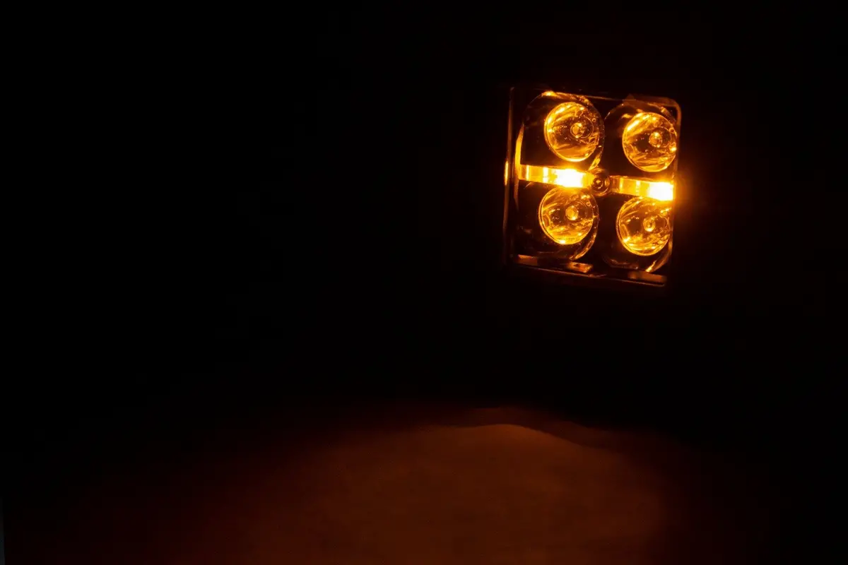 2 Inch Chrome Series Led Light Pods | Flush Mount | Amber Drl 2