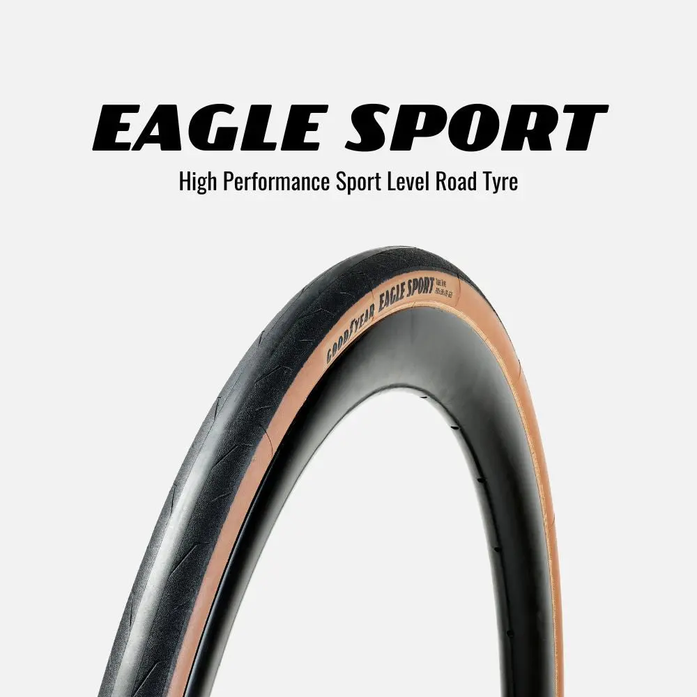 Goodyear Road Tyre - Eagle Sport Tube Type - 28Mm - Tan 1