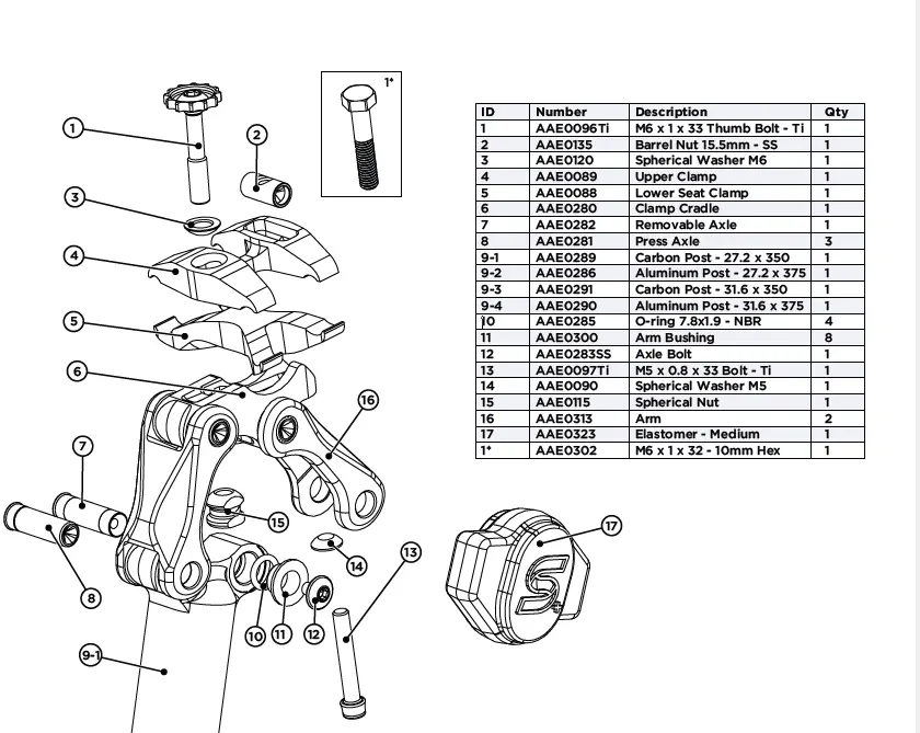 Cane Creek Eesilk+ Spare Parts And Elastomer 1