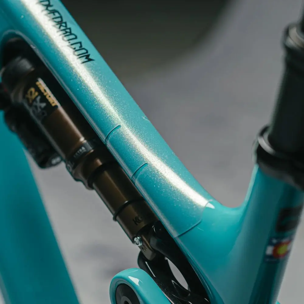 Dyedbro Mtb Frame Protection - Clear Glitter 2
