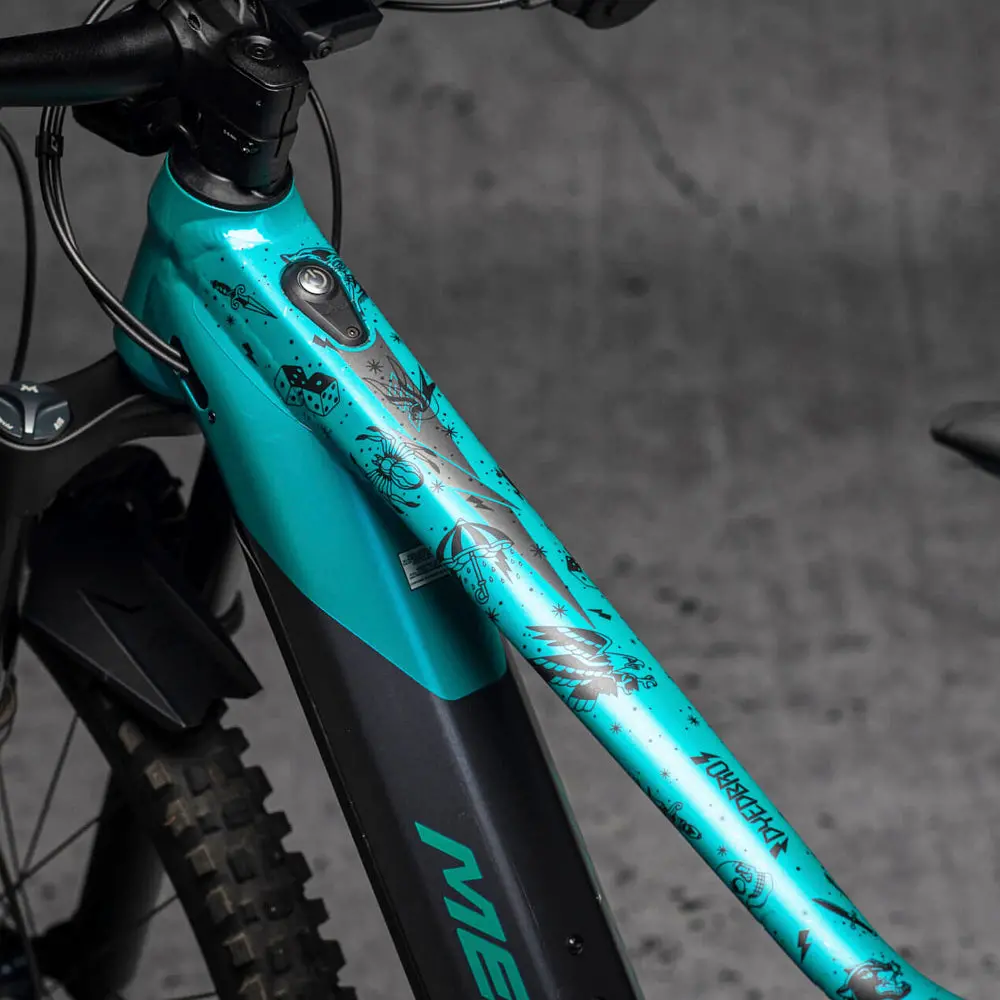 Dyedbro Ebike Frame Protection - Old School Tattoo 1