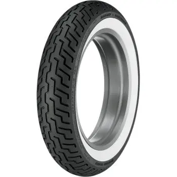 Tire - D402 - Front - Mt90-16 - Wide Whitewall - 72H 1