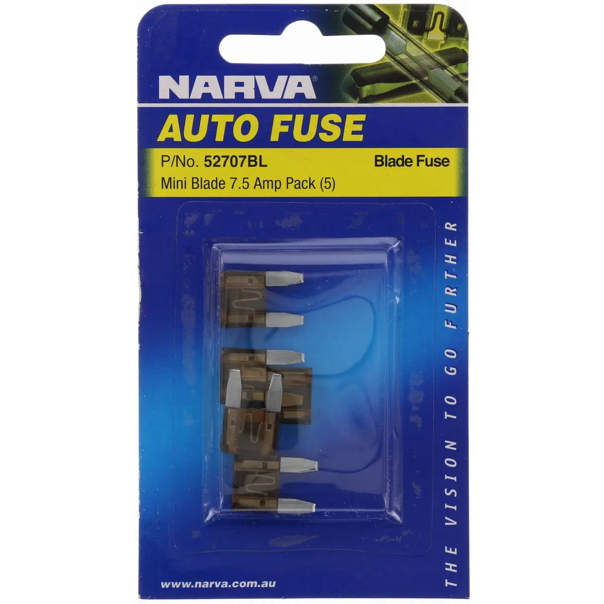 Narva | Narva Mini Blade Fuse 7.5A Brown 5 Pce 1