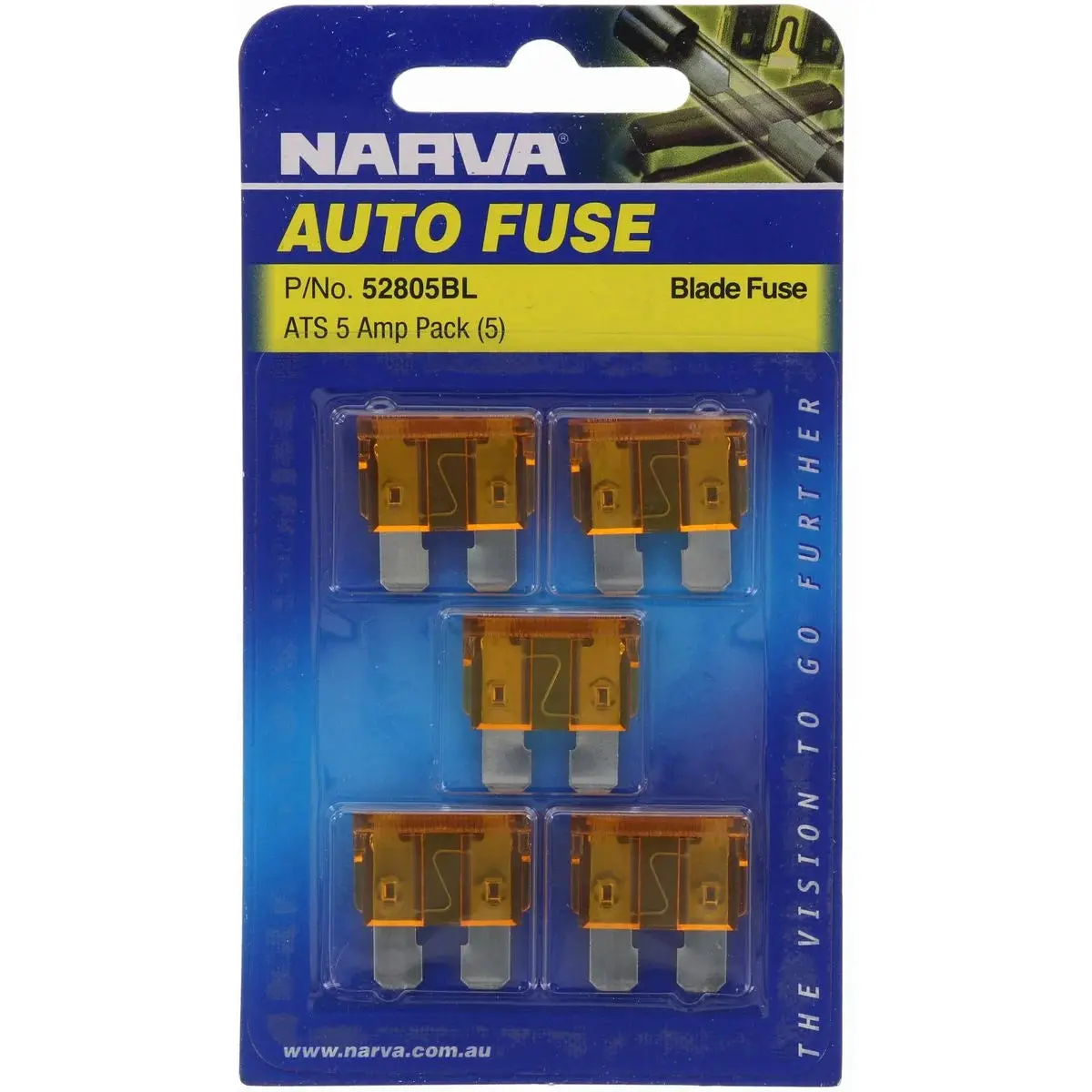 Narva Standard Blade Fuse 5A Tan 5 Pce 1