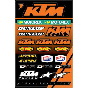 Decal Sheet - Ktm Racing 1