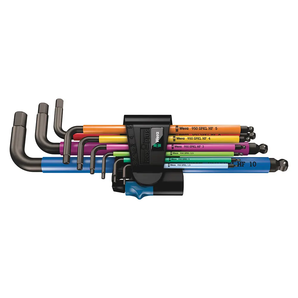 Wera 950/9 Hex-Plus Multicolour Holding Function Metric L-Key Set 1