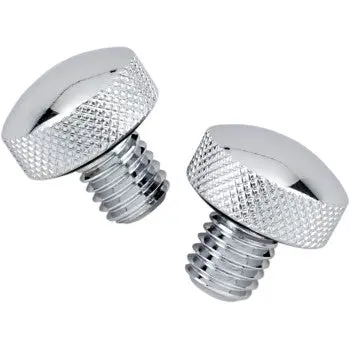 Knurled Seat Bolt Pair-Knurled Seat Bolt - Chrome - Flst '84-'07 1