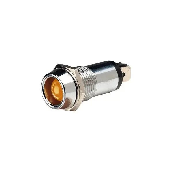 Narva 12 Volt Chrome Pilot Lamp With Amber Led 1
