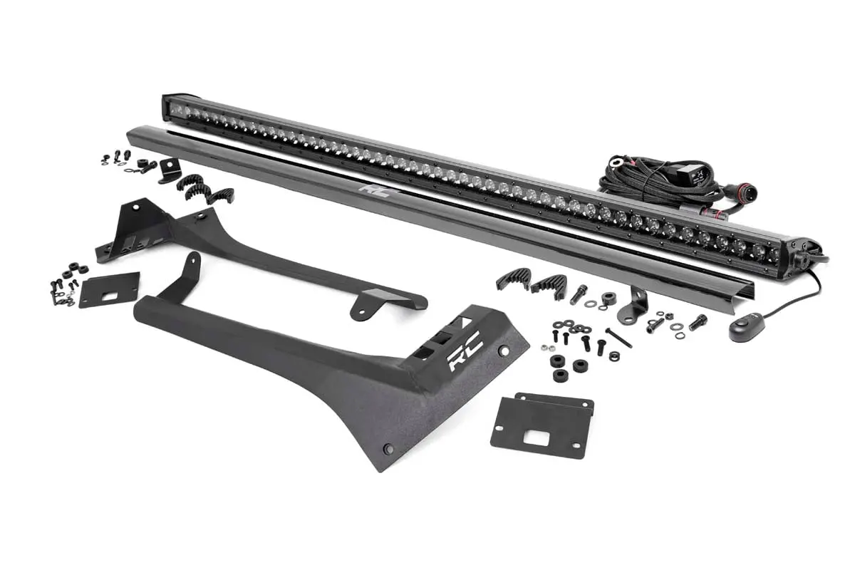 Led Light Kit | Windshield Mount | 50" Blk Single Row | Jeep Gladiator Jt/Wrangler Jl (18-25) 1