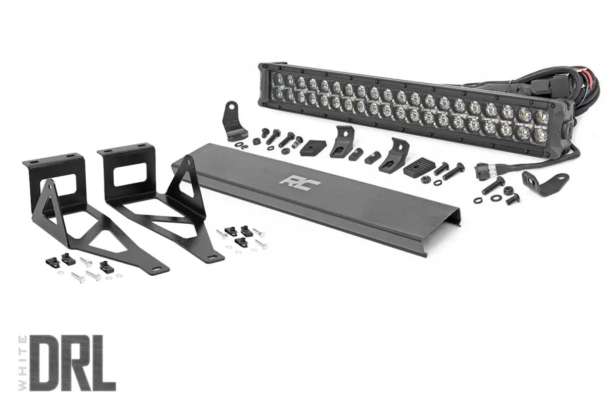 Led Light Kit | Bumper Mount | 2" Black Dual Row | White Drl | Ford F-250/F-350 Super Duty (05-07) 1