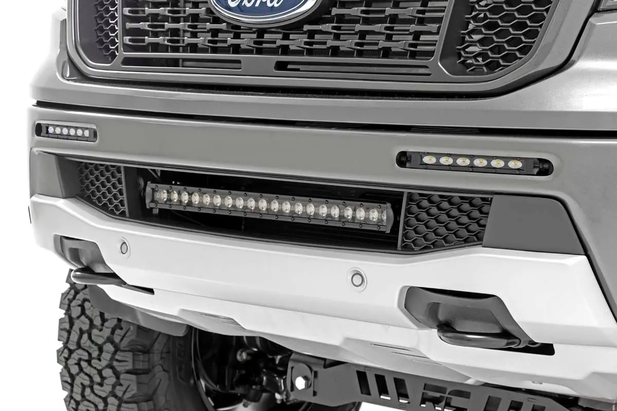 Led Light Kit | Bumper Mount | 6" Black Slimline Pair | Ford Ranger (19-23) 1